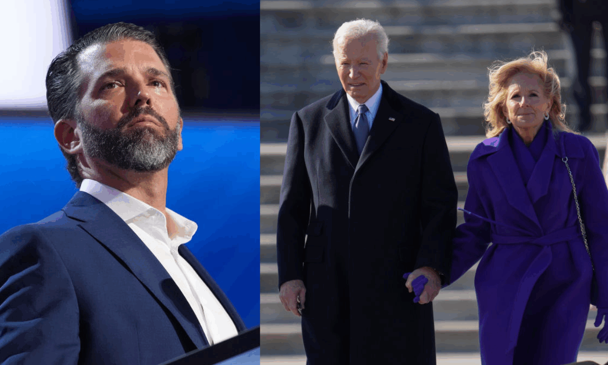 Trump Jr. implies ‘cover-up’ of Biden’s cancer, suggests wife Dr. Jill Biden, who isn’t a medical doctor, is to blame