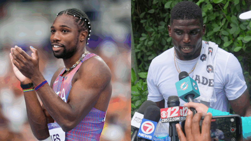 Olympic 100 champion Noah Lyles calls off weekend race with Miami’s Tyreek Hill for personal reasons