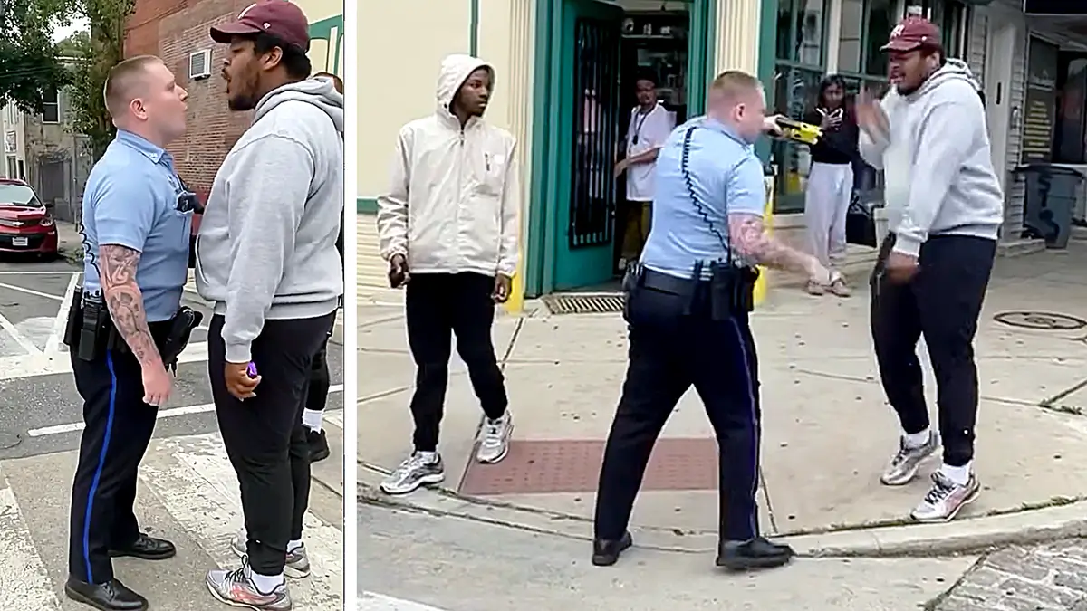 ‘He Just Tased Him For Nothing!’: Viral Video Shows Philly Cop Shoving and Tasering Black Man on Sidewalk After Ordering Him to Get Off Street in Clear Escalation of Interaction