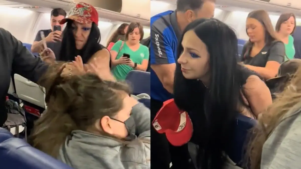 ‘I’m Not Even Touching Her!’: Viral Video Shows Woman Grab Passenger’s Hair, Spit on Her, Wildly Kick Other Passengers In Dramatic Meltdown on Southwest Airlines Flight