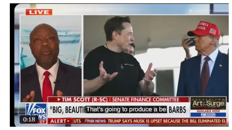 ‘Just Desperate for a Paycheck’: Sen. Tim Scott Mercilessly Mocked for Jumping In to Defend Trump Who ‘Abandoned His A–‘ to Take Shots At Elon Musk In Growing Billionaire Feud