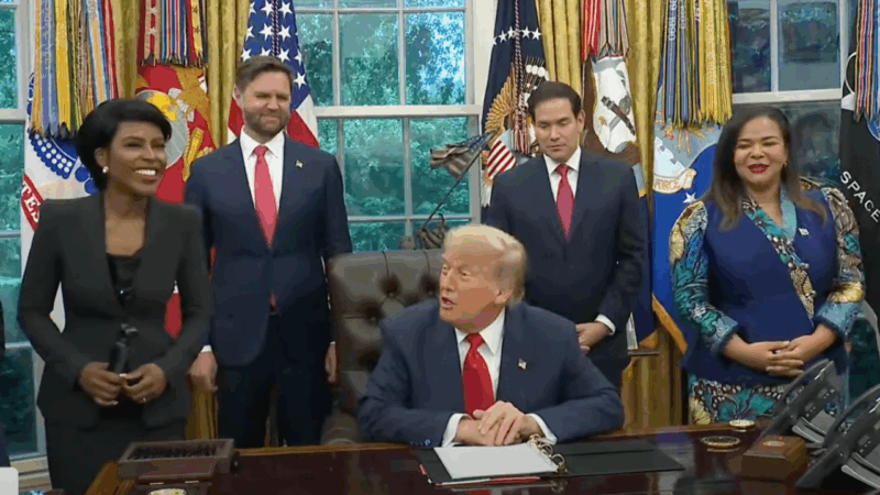 Trump flirts with African reporter during DRC and Rwanda peace ceremony