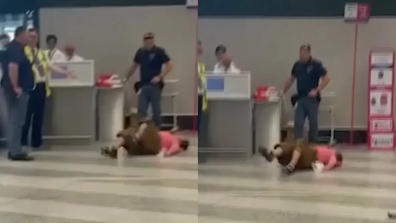Viral Video Shows Woman Flat on the Airport Floor, Kicking, Screaming and Sobbing Reportedly After Over Being Told Her Carry-on Luggage Was Too Heavy