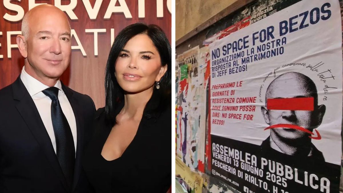 ‘No Space to Bezos’: Angry Italians Push Back as Jeff Bezos’ Lavish Wedding to Lauren Sánchez Leads to Protests In the Streets of Venice