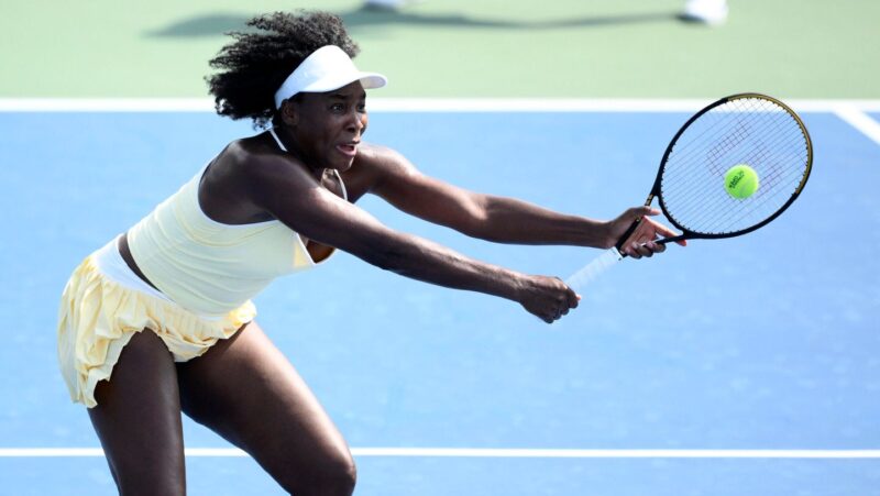 Venus Williams wins a doubles match at Washington in her first tournament in more than a year