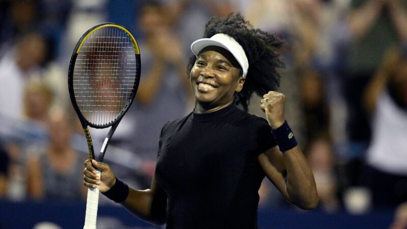 45-year-old Venus Williams becomes the oldest woman since Martina Navratilova to win a singles match