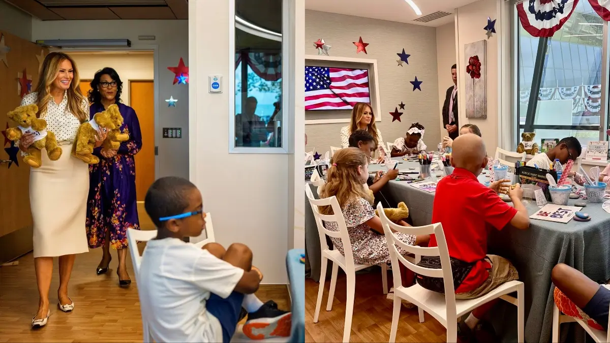 ‘No Shame!’: Melania Trump Slammed for Tone-Deaf Appearance at Children’s Hospital the Same Day Republicans Slashes Medicaid Coverage for Low-Income Americans