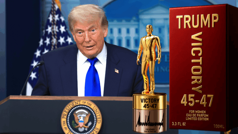 President Donald Trump launches new fragrance “Victory 45-47”