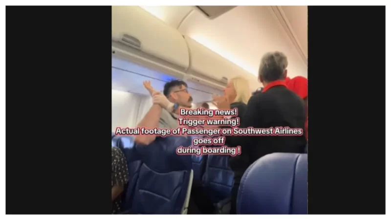 ‘Hit Me! Hit Me!’: Professional Fighter Confronts Female Flight Attendant on Southwest Airlines But Things Quickly Go Left When He Turns Around to Challenge a Black Male Passenger