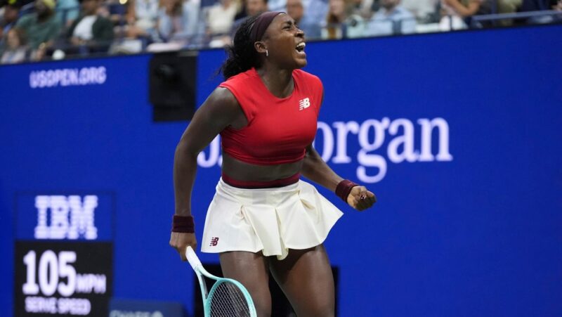 Coco Gauff’s 1st match with a new serve coach at the US Open is a struggle but also a win
