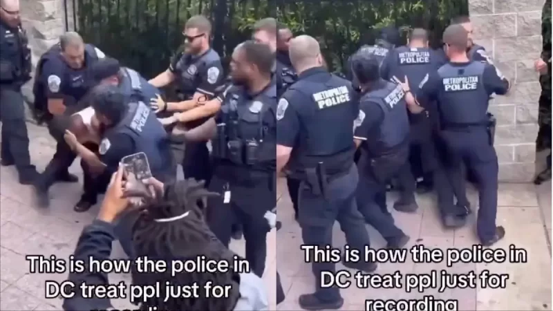 ‘A Jungle Full of Animals’: Cops’ Brutal Takedown of Black Man Filming D.C. Police Sparks Outrage, Becomes MAGA Rally Cry for Trump’s Crime Crackdown
