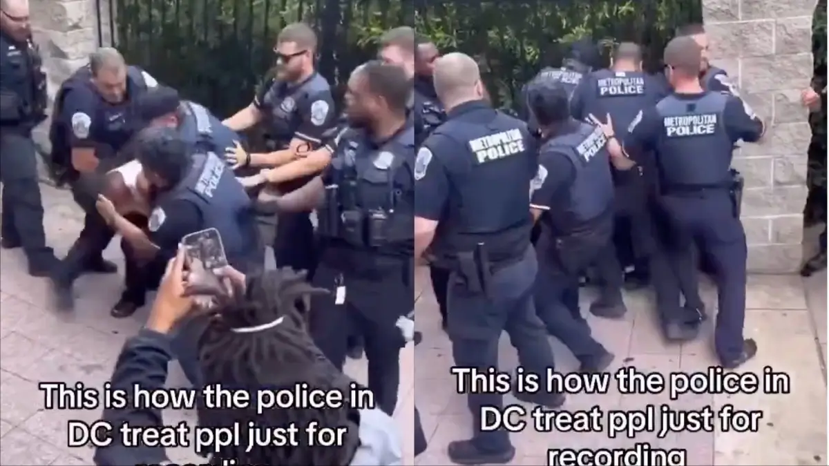 ‘A Jungle Full of Animals’: Cops’ Brutal Takedown of Black Man Filming D.C. Police Sparks Outrage, Becomes MAGA Rally Cry for Trump’s Crime Crackdown