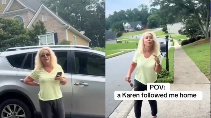‘A Karen Followed Me Home’: Video Shows White Neighbor Block Black Woman’s Driveway, Trespass on Her Property After Road Dispute