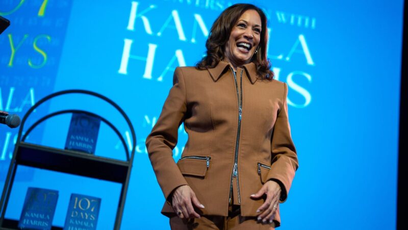 Harris faces protesters, condemns Israel’s war in Gaza on first night of book tour