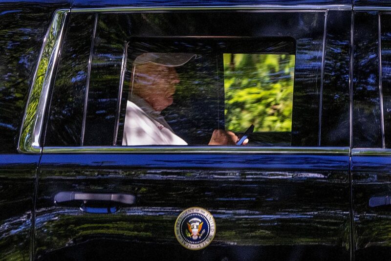 Trump’s health becomes major focus, sparking online conspiracy theories. Some point out the Biden irony