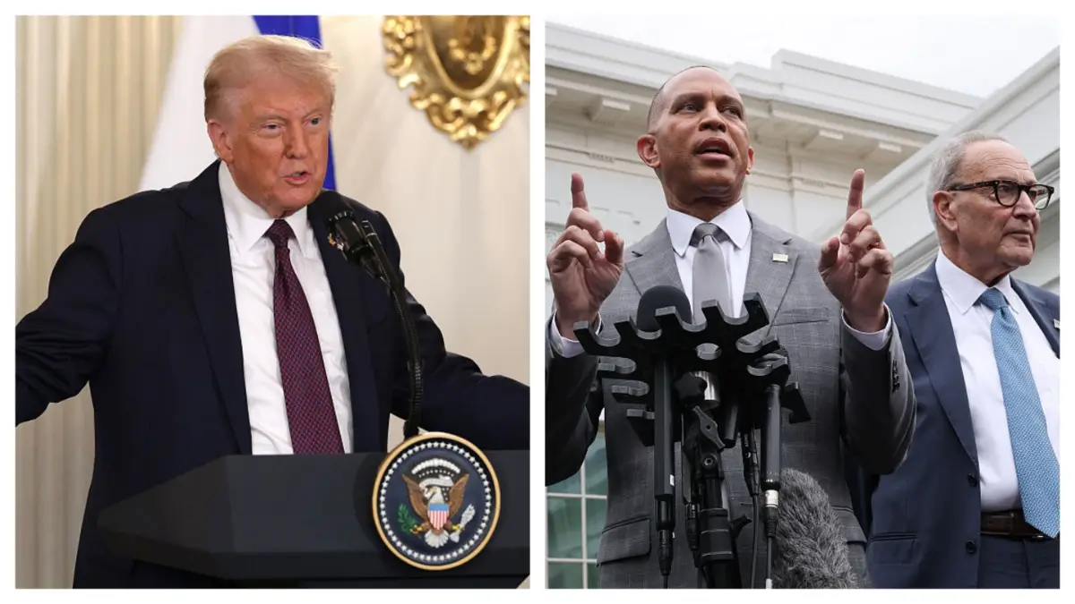 ‘Brilliant!’: Trump Just Dropped His ‘Most Demented’ Video to Deflect from Looming Shutdown—But He Never Saw Hakeem Jeffries’ Savage Clapback Coming