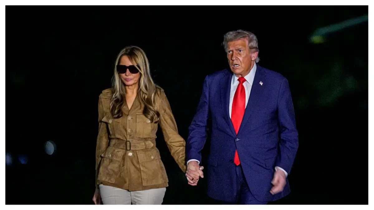 ‘It Does Not Look Like a Healthy Man’: Donald Trump’s Viral Photo Op Derails When He Nearly Knocks Down Melania Until She Makes a Quick Save