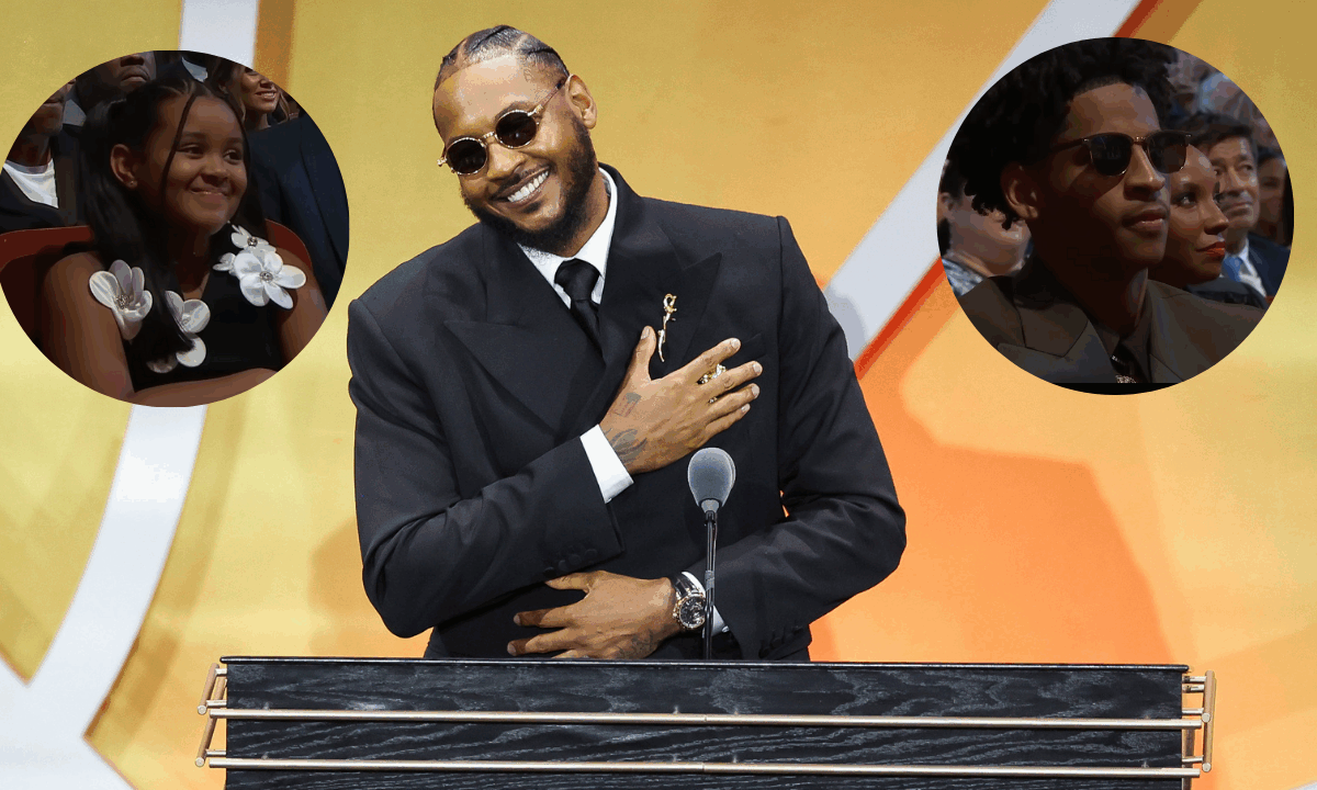 ‘My kids saved me’: Meet Carmelo Anthony’s children, Kiyan and Genesis, who joined him on Hall of Fame weekend