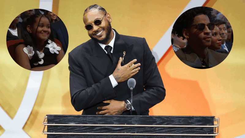‘My kids saved me’: Meet Carmelo Anthony’s children, Kiyan and Genesis, who joined him on Hall of Fame weekend