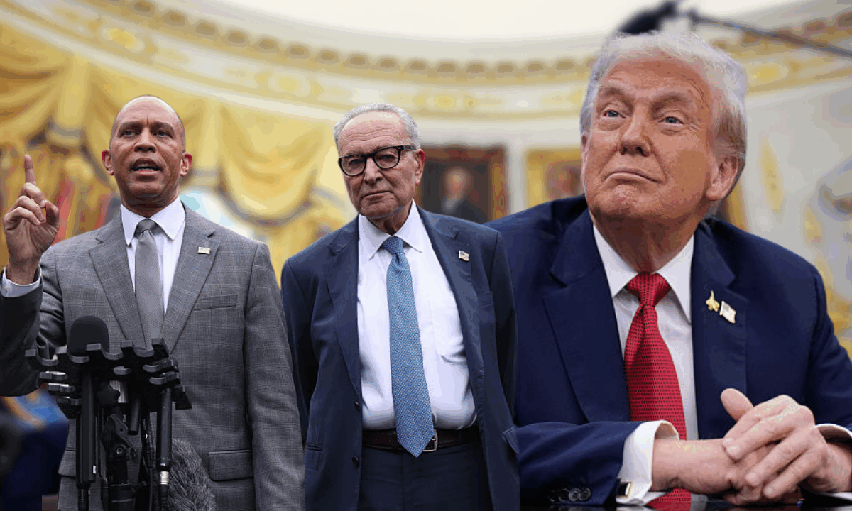 Trump posts racist AI video of Hakeem Jeffries and Chuck Schumer amid government shutdown fight