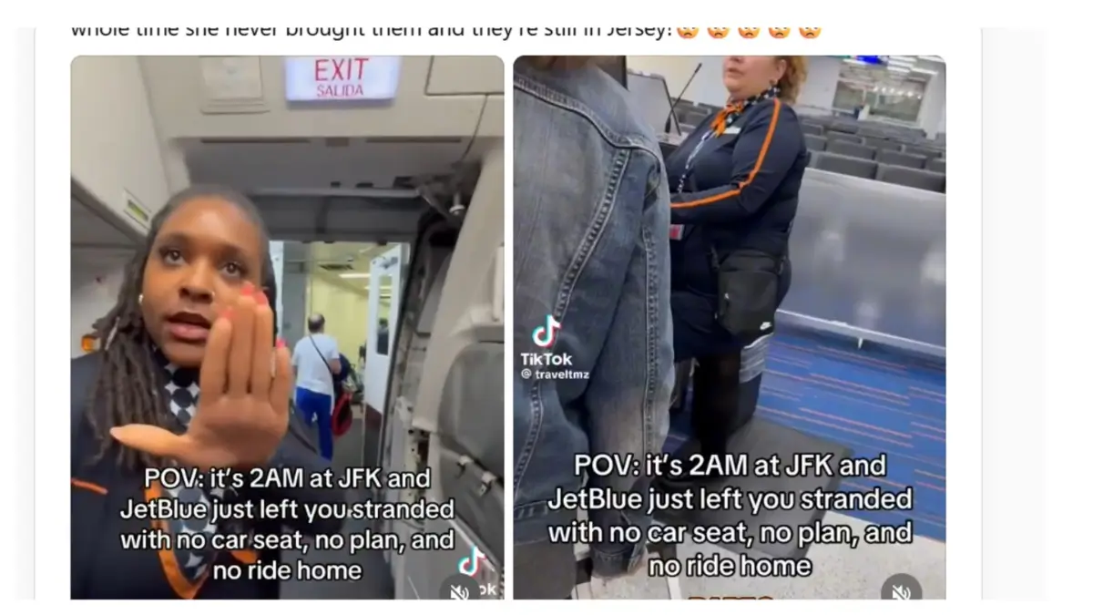 ‘Get Out of My Face!’: Viral Confrontation Over Car Seats Takes an Unexpected Turn Onboard JetBlue Flight as White Woman’s ‘Gotcha’ Moment Backfires