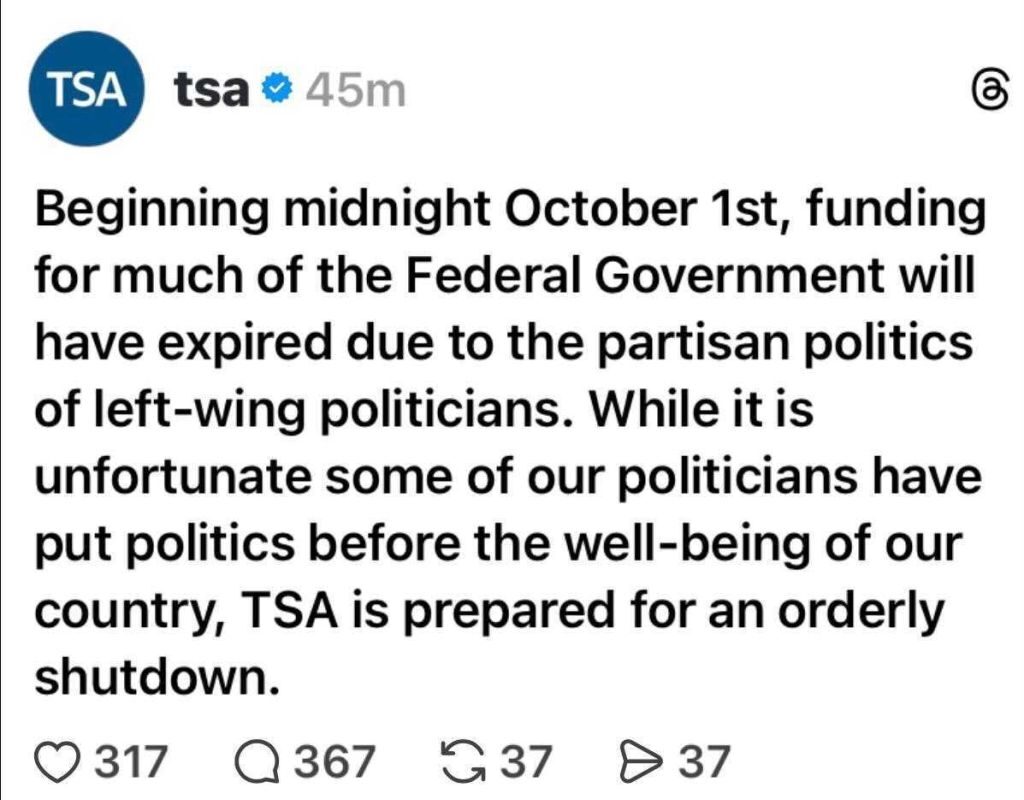 Blatant Propaganda: Agencies Across Federal Government Blame The ‘Radical Left’ For The Government Shutdown