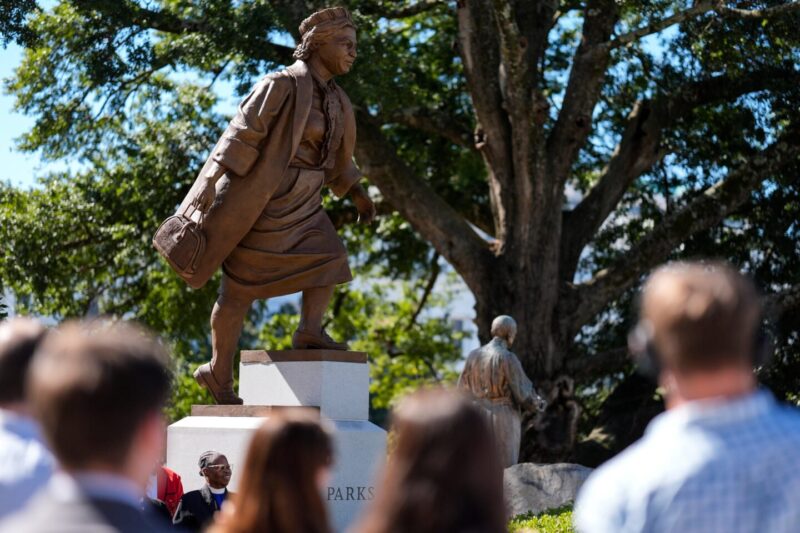 Rosa Parks and Helen Keller statues unveiled at the Alabama Capitol