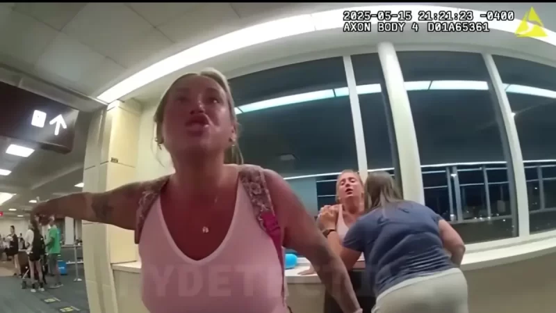 ‘You Fat B****!’:Two Sisters Accused of Shoving Frontier Flight Attendant Then Telling Police She ‘Faked’ Her Injury After Drunken Outburst, Bodycam Footage Shows