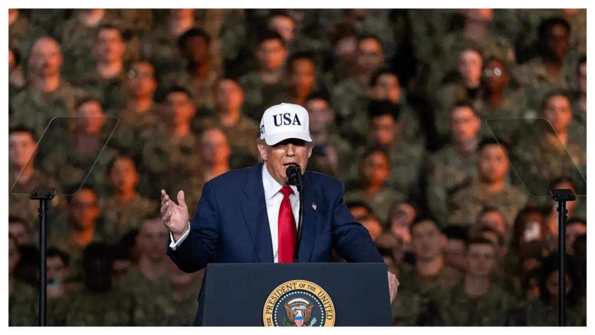‘You Can’t Fake It’: Trump Yells at Troops About His ‘Biggest Accomplishment,’ but When the Room Goes Silent, He Rambles Into a Cringe Joke That Flops Too