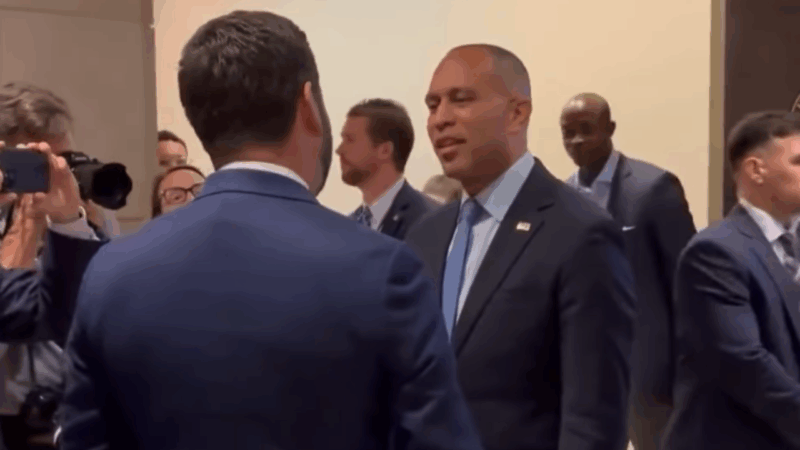 ‘Why you playing yourself?’: Hakeem Jeffries clashes with Republican in explosive hallway confrontation over government shutdown
