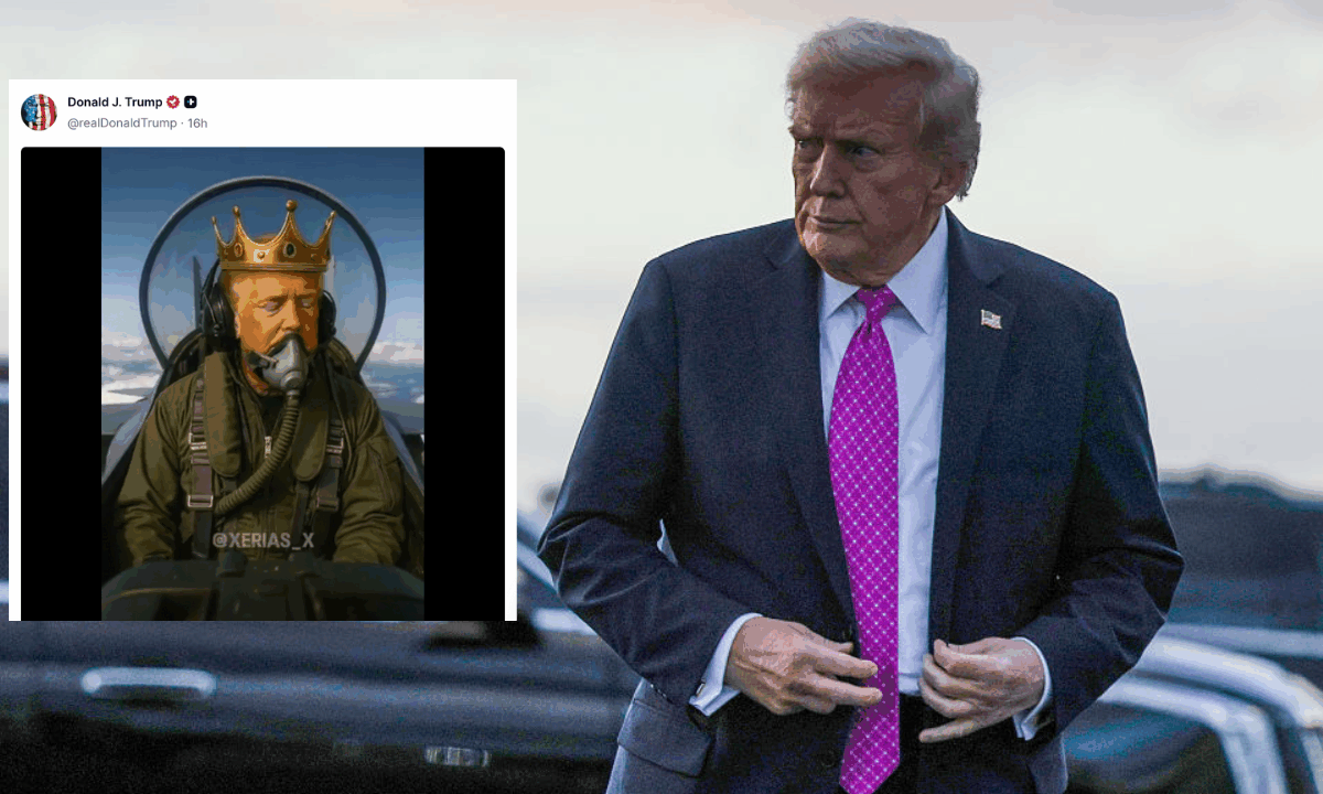 Trump posts AI video of him dropping feces on millions of ‘No Kings’ protesters