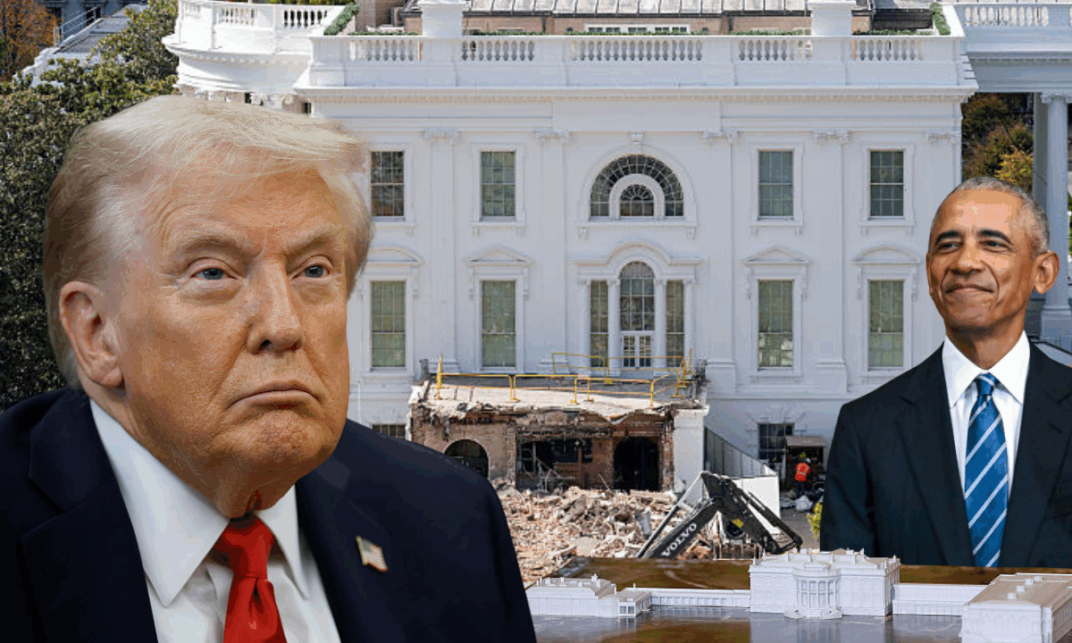 Critics suggest White House ballroom be renamed after Obama, or bulldozed when Trump leaves office