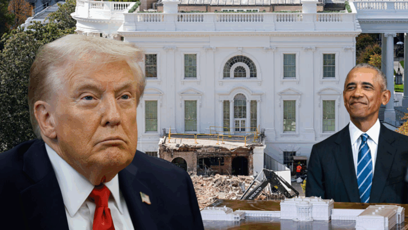 Critics suggest White House ballroom be renamed after Obama, or bulldozed when Trump leaves office