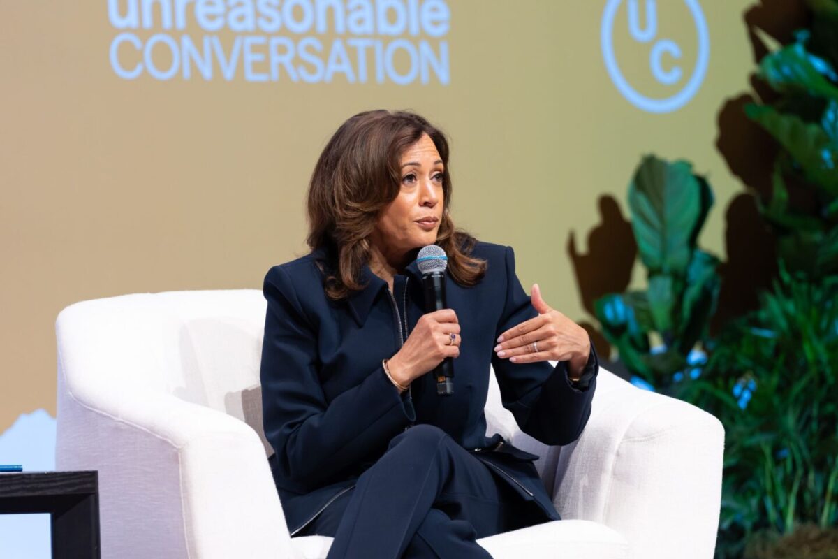 ‘These motherf—–s are crazy’: Kamala Harris urges storytellers to not be gaslit by Trump regime