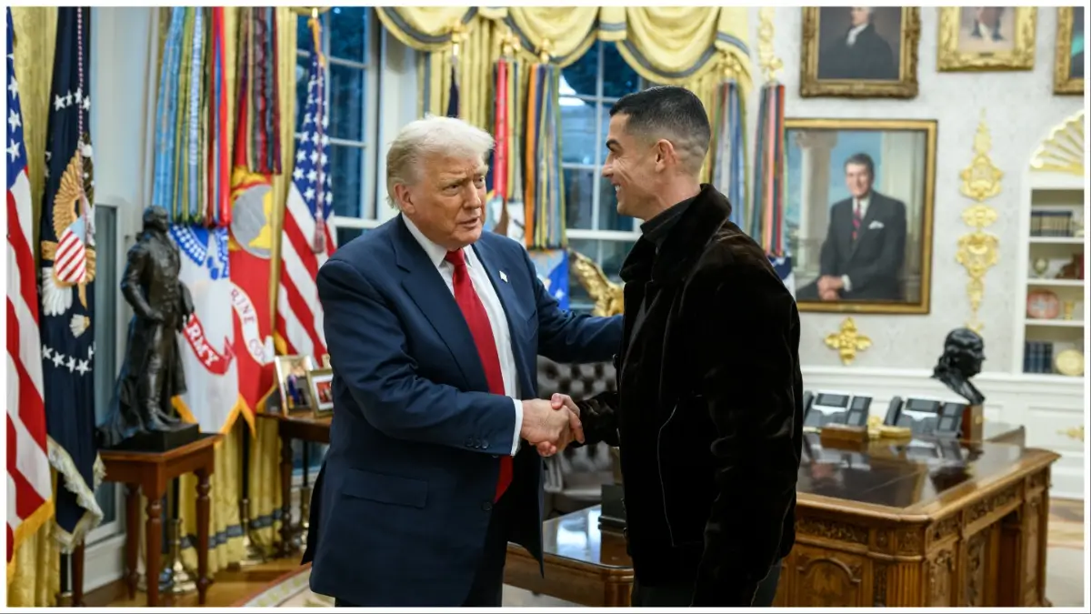 ‘Trump Lying’: Cristiano Ronaldo and His Fiancé Look ‘Disgusted’ as Trump Makes Bizarre Comment About Son Barron’s Skills