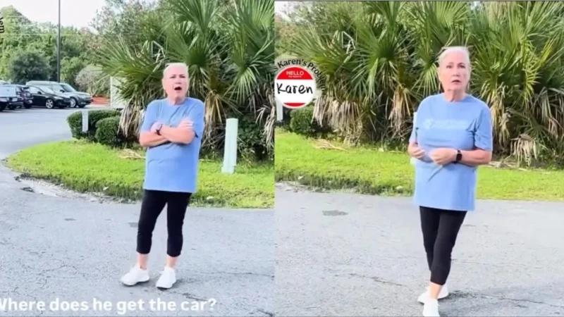 ‘Karen About to Be a Speed Bump’: Woman Nearly Struck Blocking Shoppers from Parking to Save Spots for Her Business, Firefighters Forced to Step In