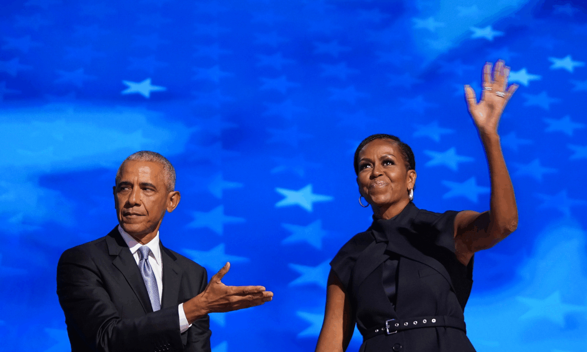 ‘That’s my man’: Michelle Obama swoons over Barack’s viral moment