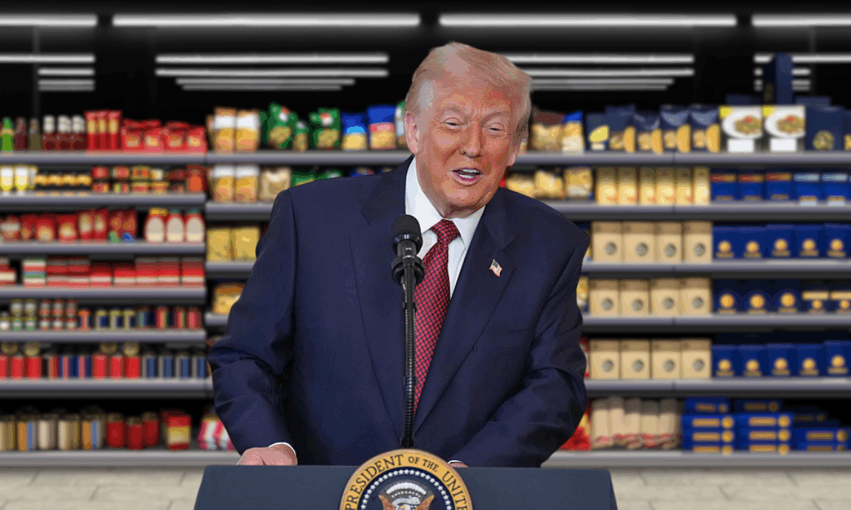 Trump bizarrely calls groceries an ‘old fashioned’ when confronted over high costs: ‘We’ve got prices way down’