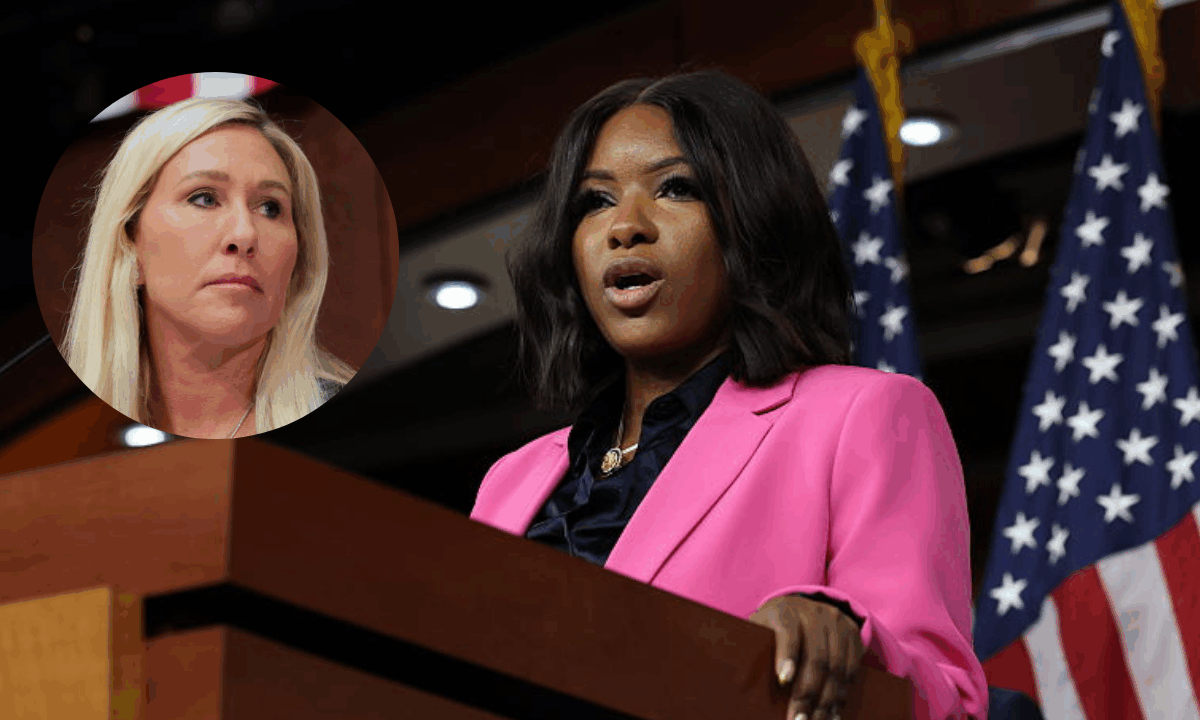 ‘Can’t take the heat’: Jasmine Crockett calls out Rep. Marjorie Taylor Greene’s resignation after public spat with Trump