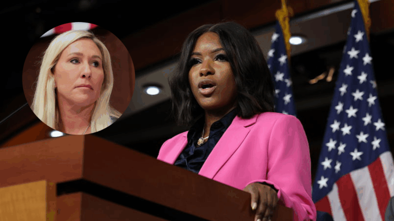 ‘Can’t take the heat’: Jasmine Crockett calls out Rep. Marjorie Taylor Greene’s resignation after public spat with Trump