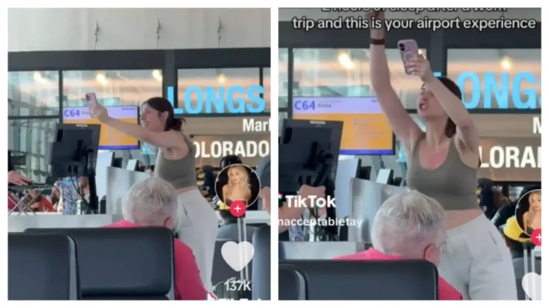 ‘This Has Me CRYING!’: White Woman Completely Spirals at Airport Over Delays, Then Viewers Spot a Black Man’s Reaction In the Background and Lost It