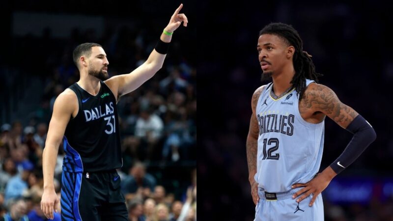 Klay Thompson and Ja Morant have heated exchange on the basketball court