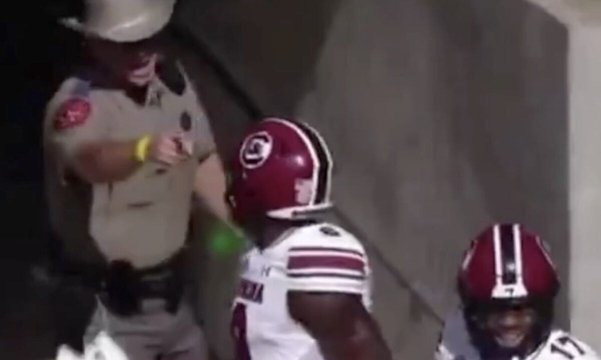 Texas State Trooper relieved of game-day duties after aggressively bumping Black South Carolina players during Texas A&M game