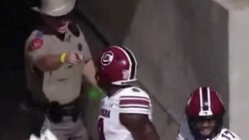 Texas State Trooper relieved of game-day duties after aggressively bumping Black South Carolina players during Texas A&M game