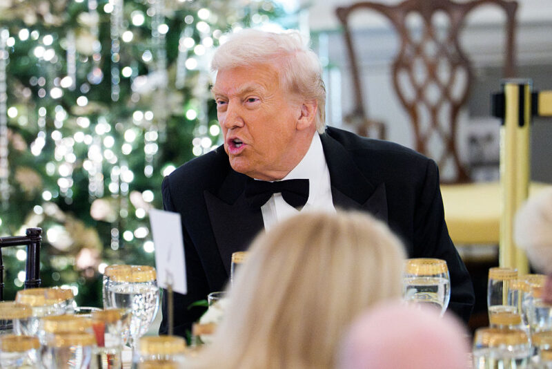 ‘Who’s That?’: Trump’s Private, Roped-Off Dinner Sparks Online Frenzy — One Seat in Particular Has the Internet Guessing