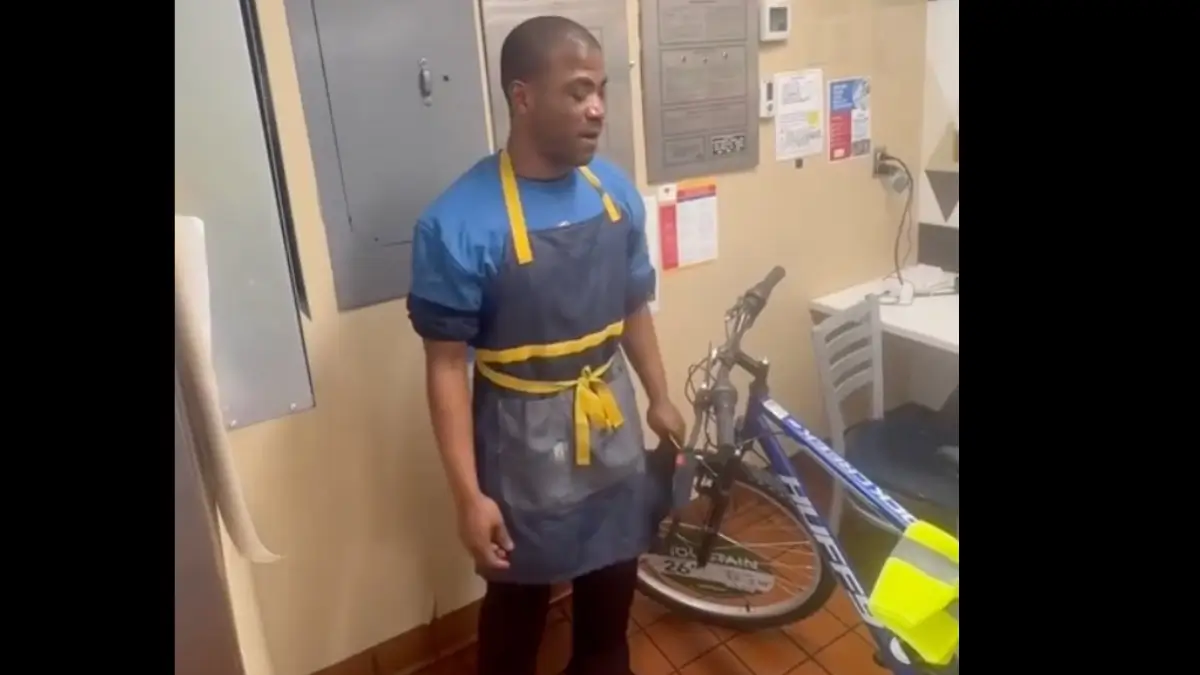 ‘Deserves So Much More’: McDonald’s Employee of 20 Years Receives Bicycle for His Work Commute, Sparking Calls for Franchise to Do More