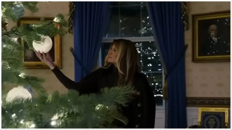 ‘Pathetic’: Democrats Drop Brutal Pic of Melania Trump’s Team Hoped You’d Forgotten as Fans Zoom Past the Decorations to Zero In on Her Vulgar Tape