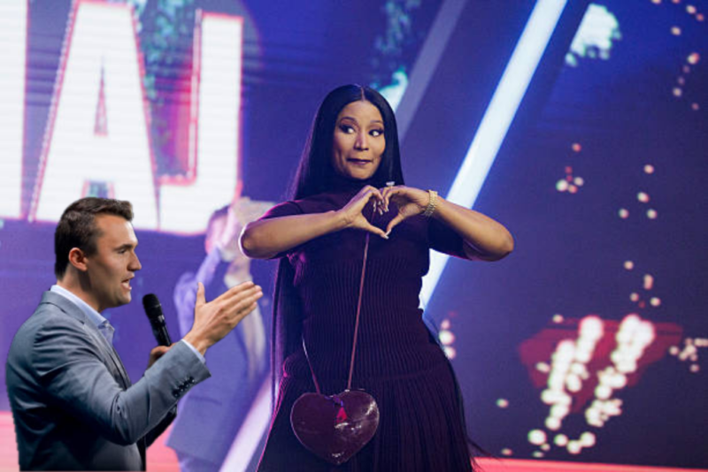 Charlie Kirk said he didn’t think Nicki Minaj was a good role model to Black girls
