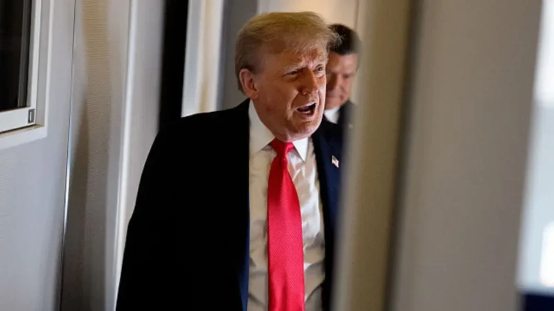 ‘Take It Easy with That Thing’: Trump Staffer Refuses to Come Out After Whacking the President with Bathroom Door, Karoline Steps In