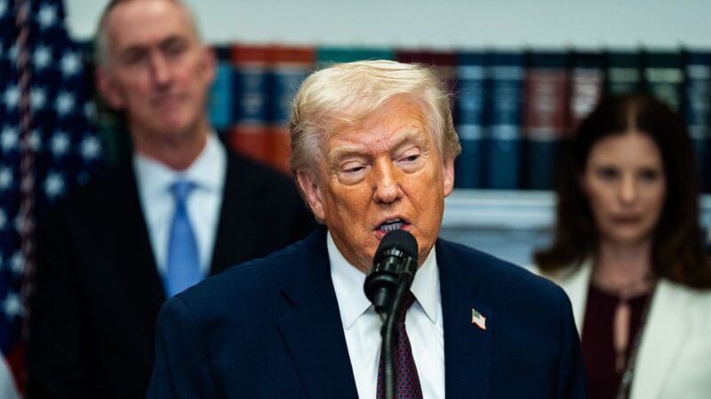 ‘Must of Had a Full Diaper’: Trump Executes a Painfully Slow Exit During Briefing as Cameras Zoom In on the People Suffering Behind Him